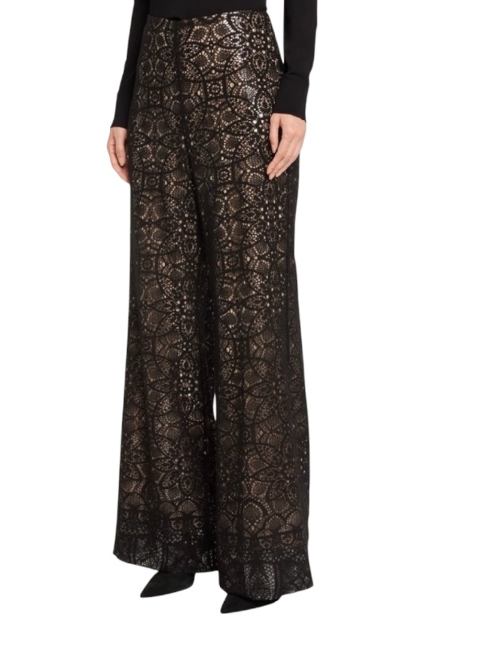 Boston Proper Black Wide Leg Lace Pants Size S - Picture 3 of 14